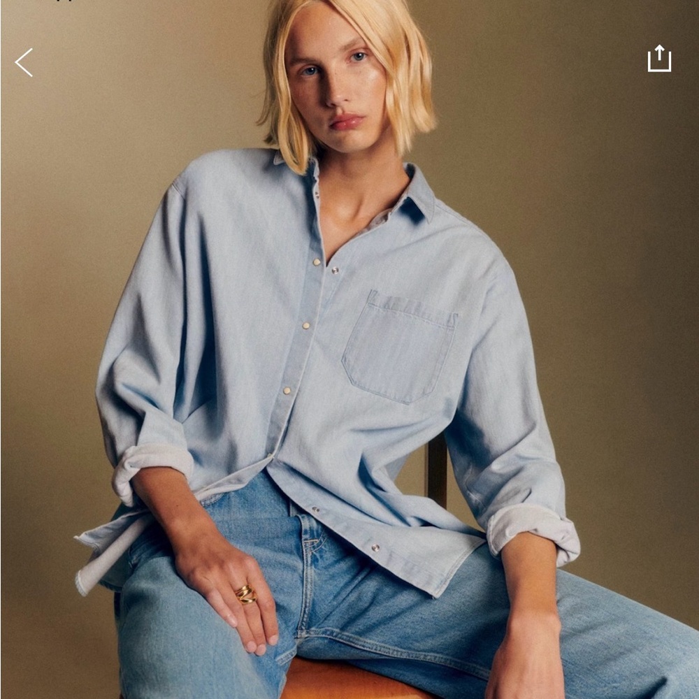 Sezane Max Shirt / Light blue denim / size 40 (M)